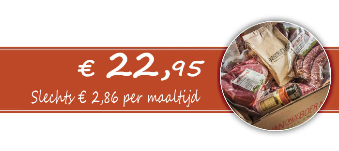 Slechts 22.95 per maaltijd
