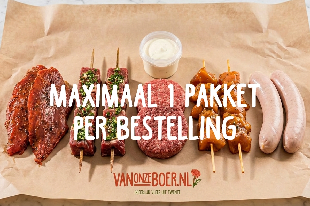 BBQ pakket 5 soorten en saus 2pers