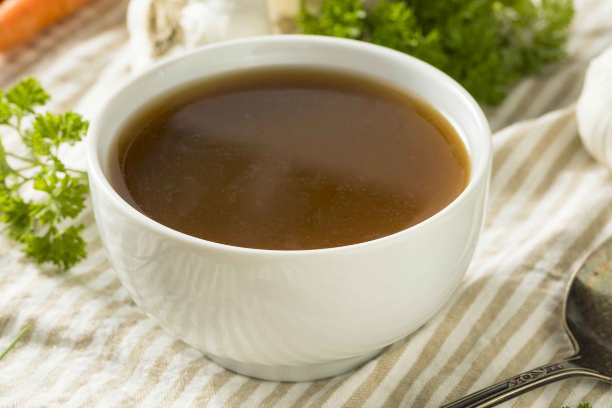 Dubbel getrokken runderbouillon